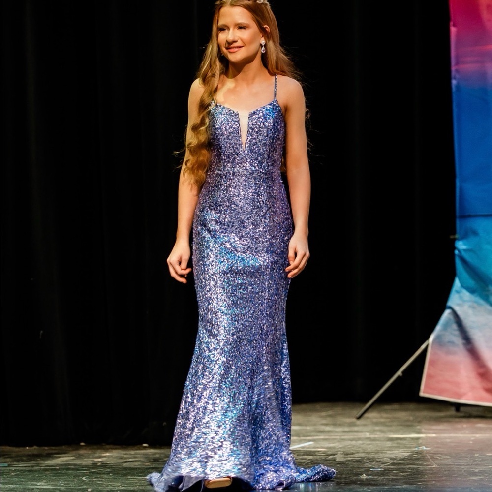 Stunning purple Sequin Gown